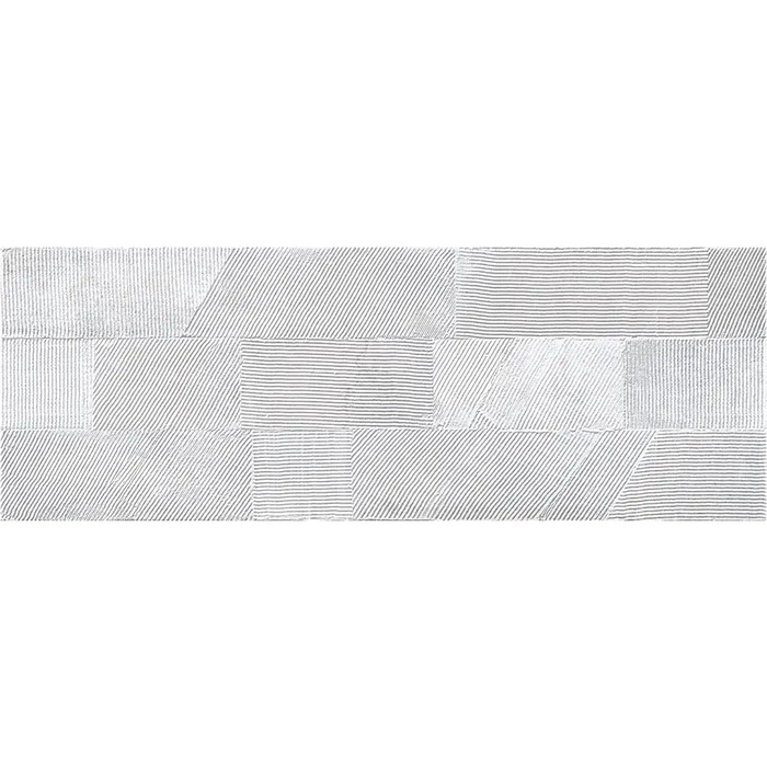 Detail of Rue De Paris Concept Blanco tile showing its textured natural white finish.