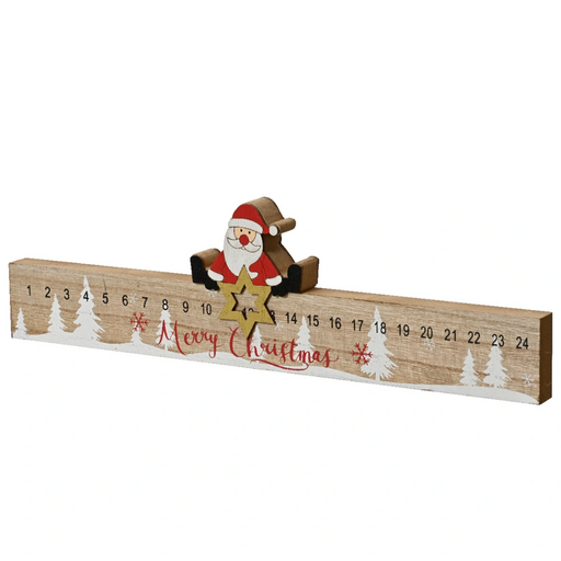 Santa & Star Wooden Advent Calendar