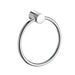 Close-up of Santorini Chrome Towel Ring showing polished chrome surface and sturdy frame.