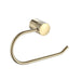 Close-up of Santorini Gold Toilet Roll Holder showing smooth metallic finish and sturdy design.