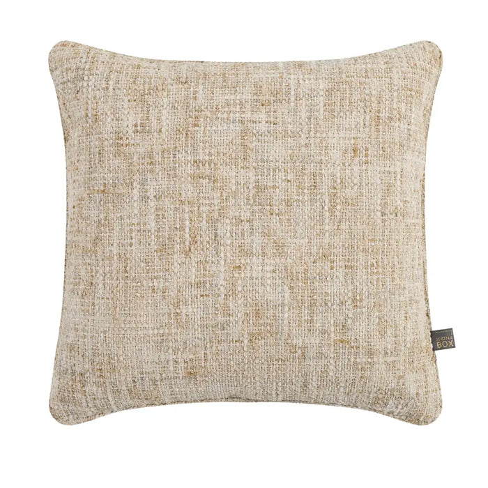 Scatter Box Caden Natural Gold textured cushion with piped edges