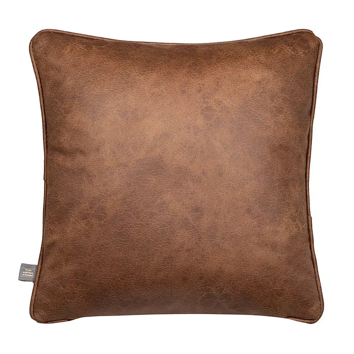 Scatter Box Quilo Duo Cream & Brown Vegan Leather Cushion