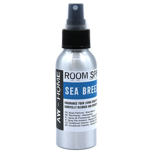 Sea Breeze Room Spray 100 ml aluminium bottle home fragrance on display