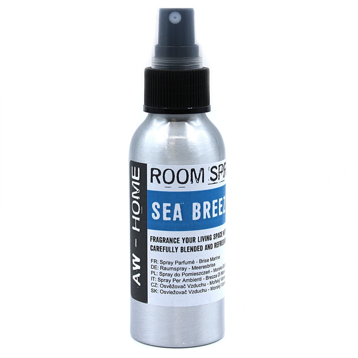 Sea Breeze Room Spray 100 ml aluminium bottle home fragrance on display