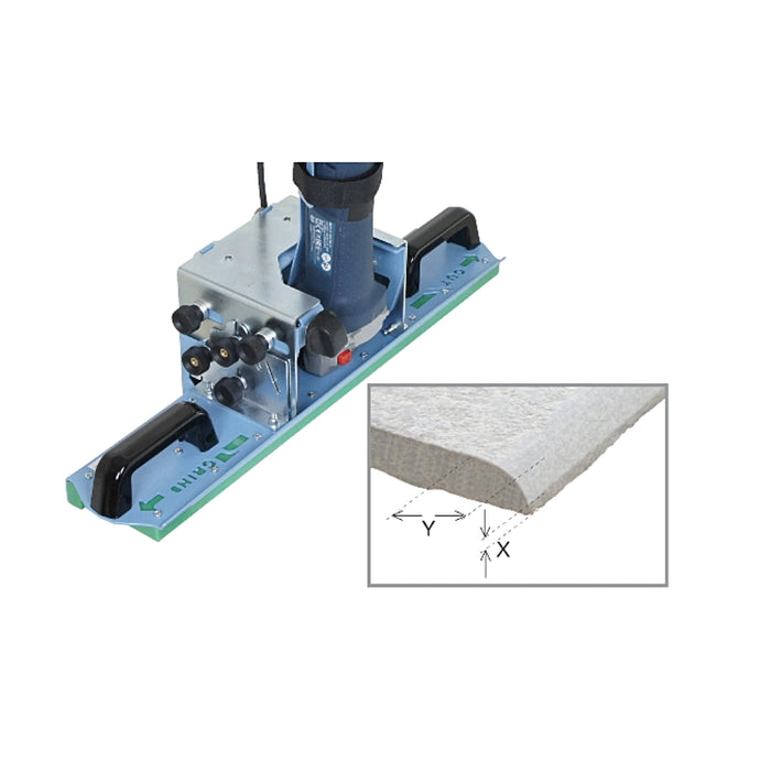 Sigma Jolly Edge cutter for mitre half bullnose and chamfer tile edges with grinder attachment and sliding support