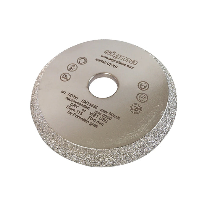 Sigma shaped diamond grinding wheel 115mm for chamfering and half bullnose tile profiling