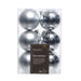 Silver 6cm Shatterproof Christmas Baubles 12 Pack