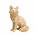 Close-up of Sitting Gold Fox Ornament showing detailed features and metallic gold finish.