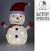 Snowman with Warm White Battery Operated LED Indoor & Outdoor