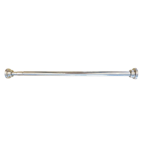 Stainless steel chrome shower curtain pole extending from 1200mm to 2200mm