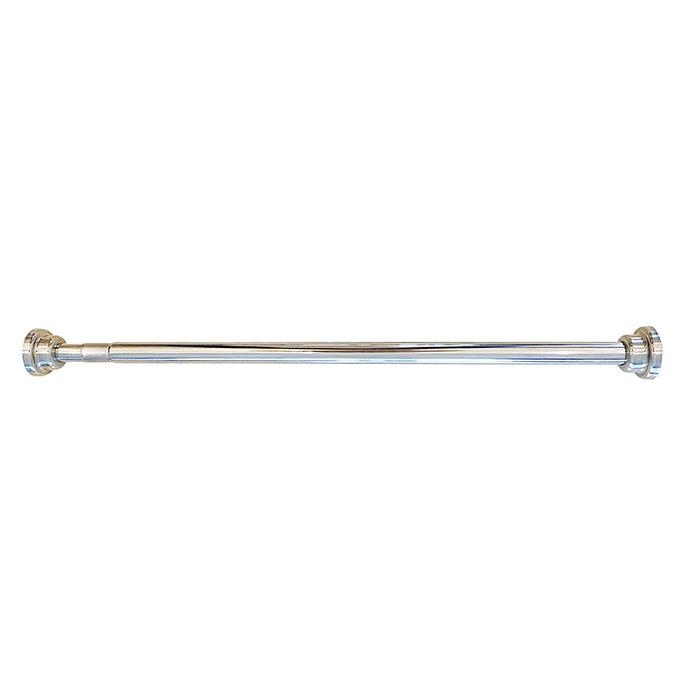 Stainless steel chrome shower curtain pole extending from 800mm to 1400mm