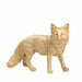 Close-up of Standing Gold Fox Ornament showing detailed features and shiny gold finish.