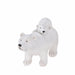 Close-up of Standing Polar Bear With Cub Ornament showing detailed features of both parent and cub.