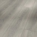 Close-up of Studioline Light Grey plank showing the natural matt texture and light grey oak finish, with subtle woodgrain detail for an authentic, raw timber look.