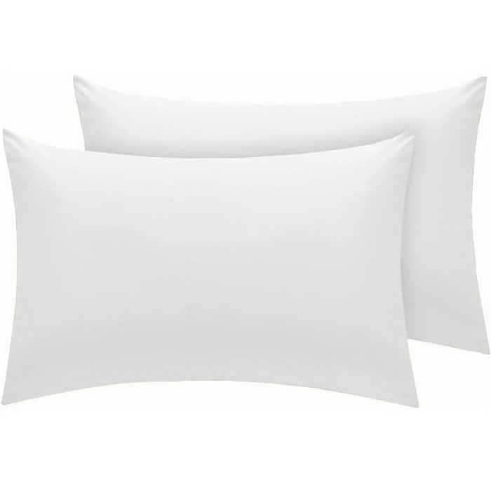 T200 Natural Egyptian Cotton White Pillowcase Pair