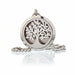 Tree of Life 30mm stainless steel aromatherapy diffuser necklace with refillable essential oil locket