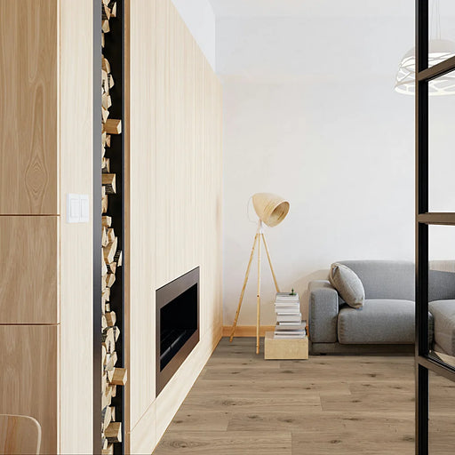 Trendtime 4 Chalet flooring in a cosy living space with wooden accents and warm, textured furnishings.