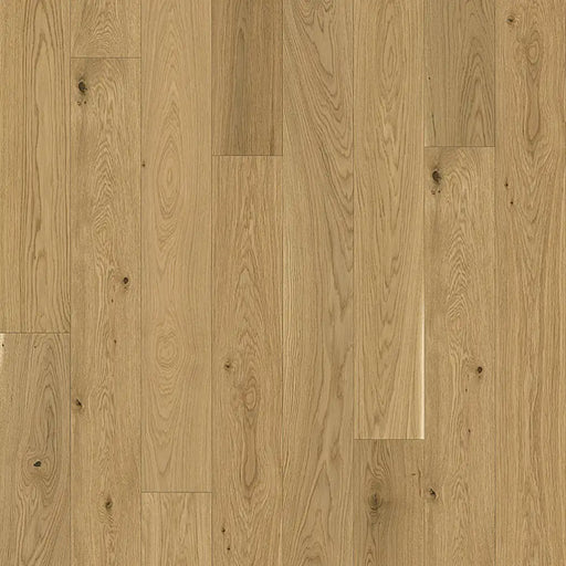 Close-up of Molvina Natural planks showing subtle wood grain detail and smooth matt lacquered finish.