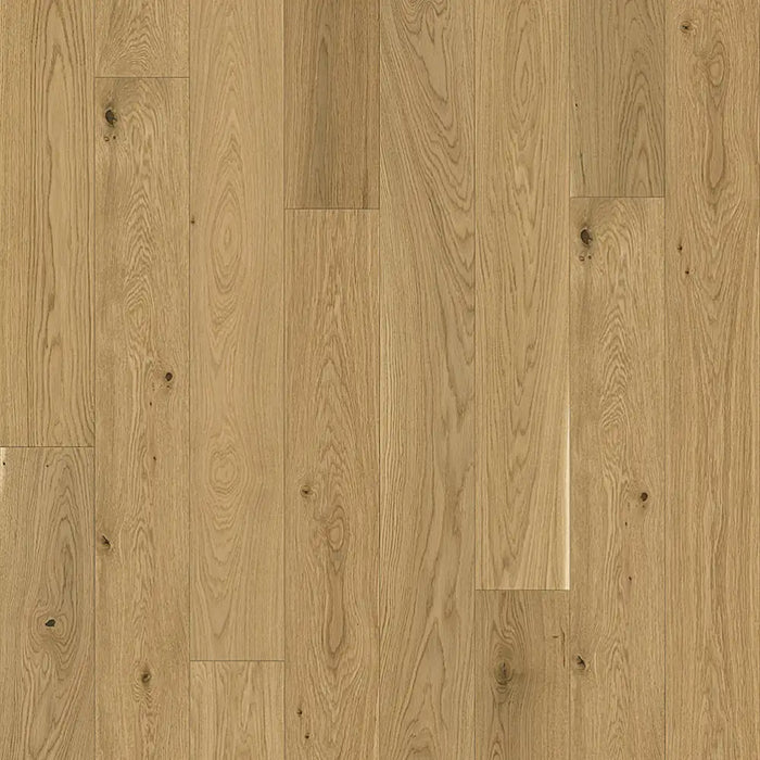 Close-up of Molvina Natural planks showing subtle wood grain detail and smooth matt lacquered finish.