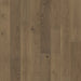 Detailed view of Trendtime 4 Nougat flooring showing oak grain texture, mini bevel edge, and matt lacquer finish.
