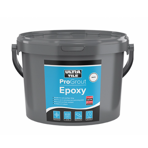 UltraTile Wall & Floor Epoxy ProGrout White 3kg tub – waterproof, stain-resistant epoxy grout for tiles
