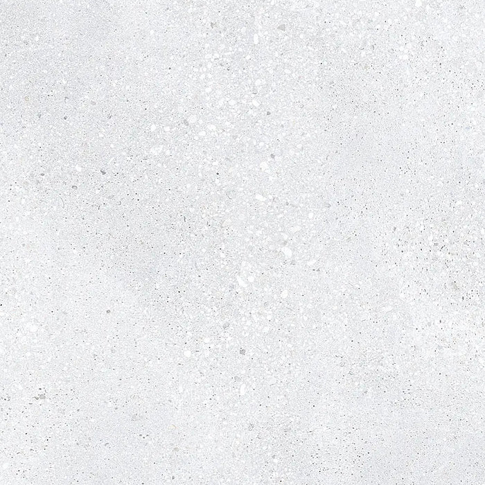Detailed view of Underground White Natural Porcelain tile, showing its soft natural texture and clean white finish.