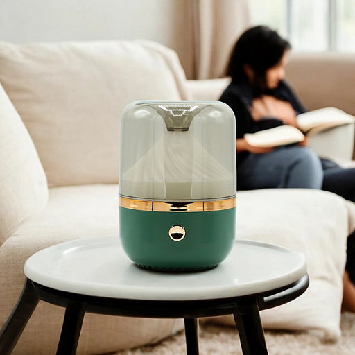 Urban Green & Bronze compact aroma diffuser and night light humidifier with RGB glow