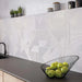 Kitchen wall with Verse Concept White tiles, creating a modern, textured feature.