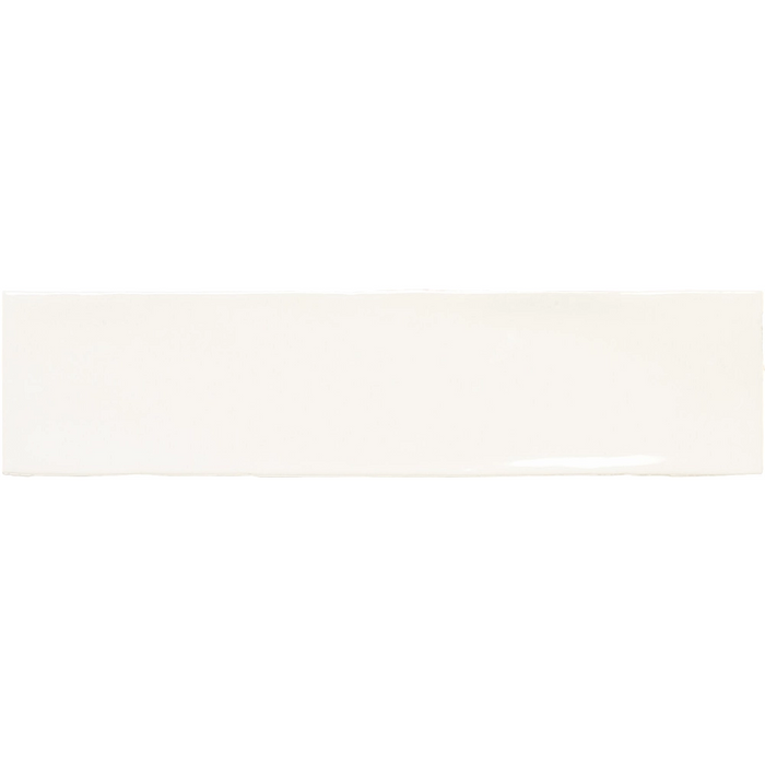 Close-up of the Vintage White wall tile showing its handcrafted texture and subtle colour variation.