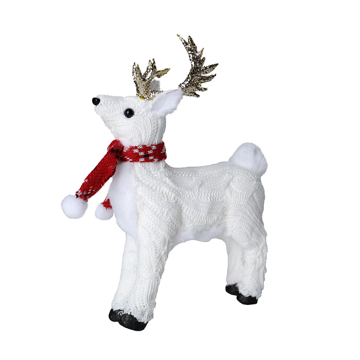 White Deer with Red Scarf