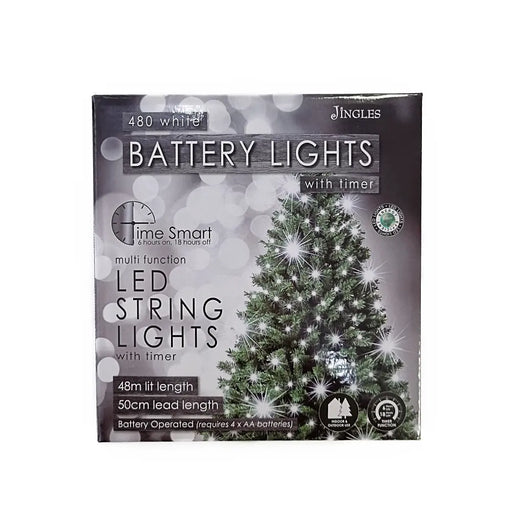 White LED Battery Operated Christmas Lights