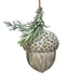 White Washed Acorn Hanging Christmas Decoration