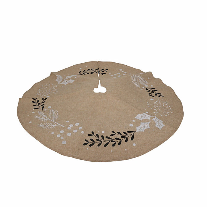 Close-up of Winter Foliage tree blanket showing foliage pattern and cosy fabric detail.