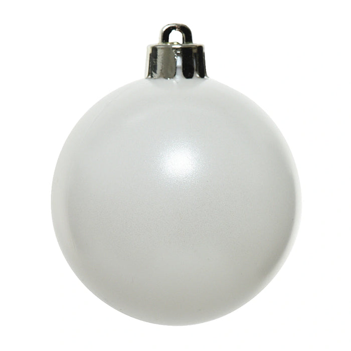 Winter White 8cm Christmas Baubles