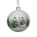 Winter White Shiny Tree Border Glass Christmas Bauble