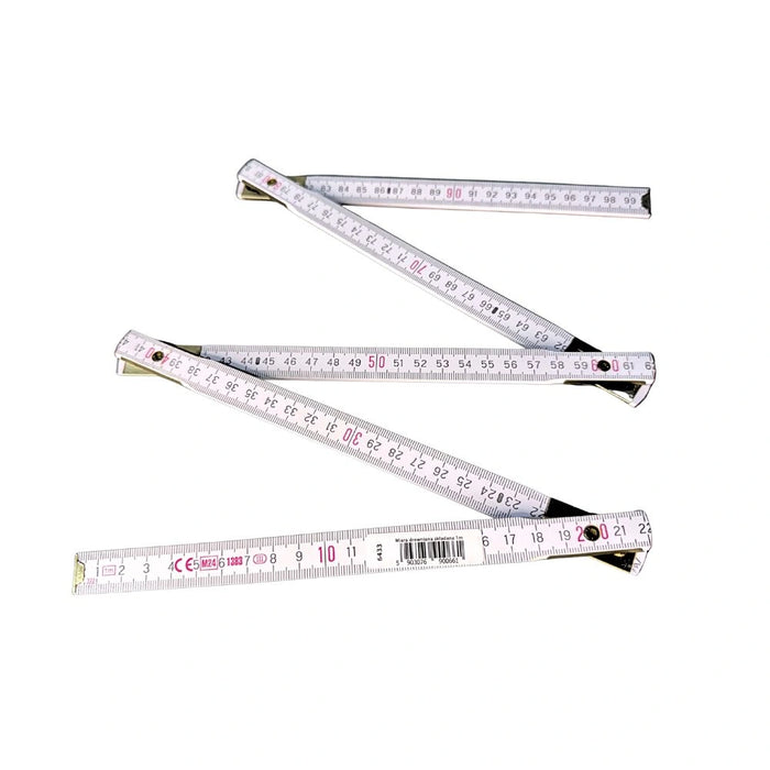 1m wooden folding ruler, durable and compact for accurate measuring.