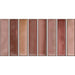 Colour variation across 8 tiles in the Alba Coral glossy ceramic wall tile range