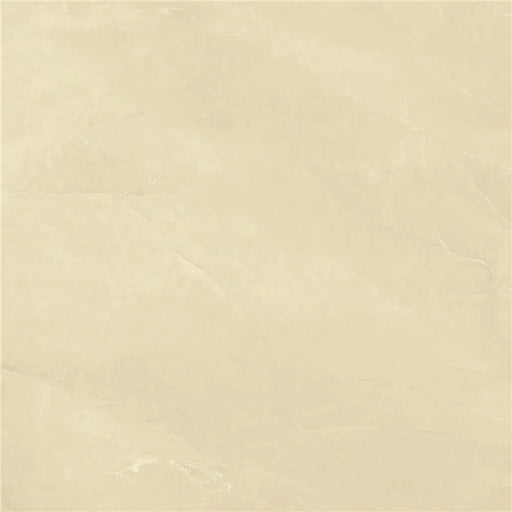 Close-up marble-effect veining detail of Altieri Cream porcelain tile