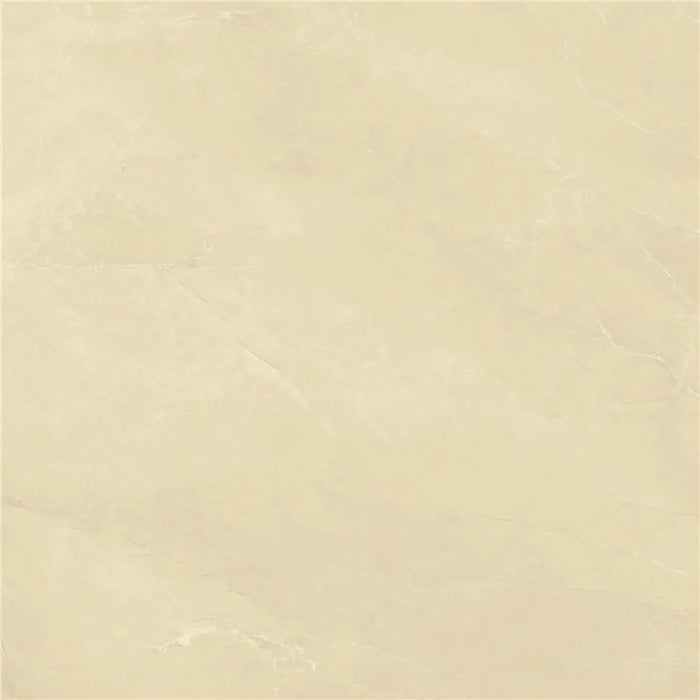 Close-up marble-effect veining detail of Altieri Cream porcelain tile