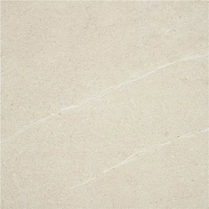Anti-Slip Bellevue Ivory 33.33x33.33 porcelain floor tile with soft ivory stone-effect finish and R11 slip rating