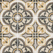 Repeating pattern of Art Nouveau Majestic Colours porcelain tiles