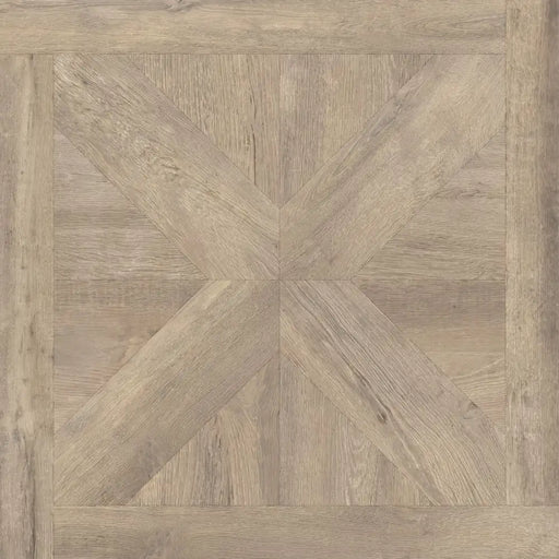 Aspen Nordic Taupe parquet-effect porcelain tile floor in a bedroom setting
