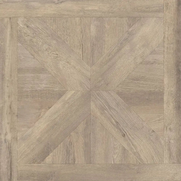 Aspen Nordic Taupe parquet-effect porcelain tile floor in a bedroom setting