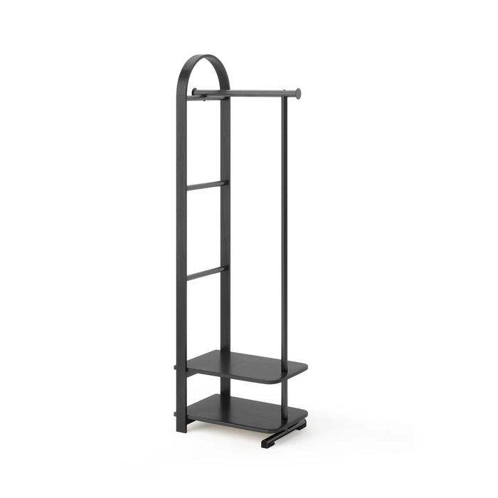 Bellwood black coat rack on white background