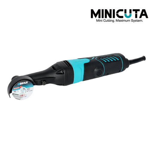 Bihui Mini Angle Grinder 50mm corded grinder with cutting blade and guard fitted