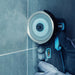 Bihui Mini Design Cutting Blade fitted to a mini angle grinder cutting a wall tile