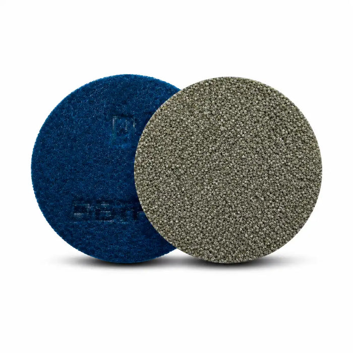 Bihui Mini Electroplated Polishing Pad 60 Grit – blue velcro backing and grey electroplated diamond polishing surface