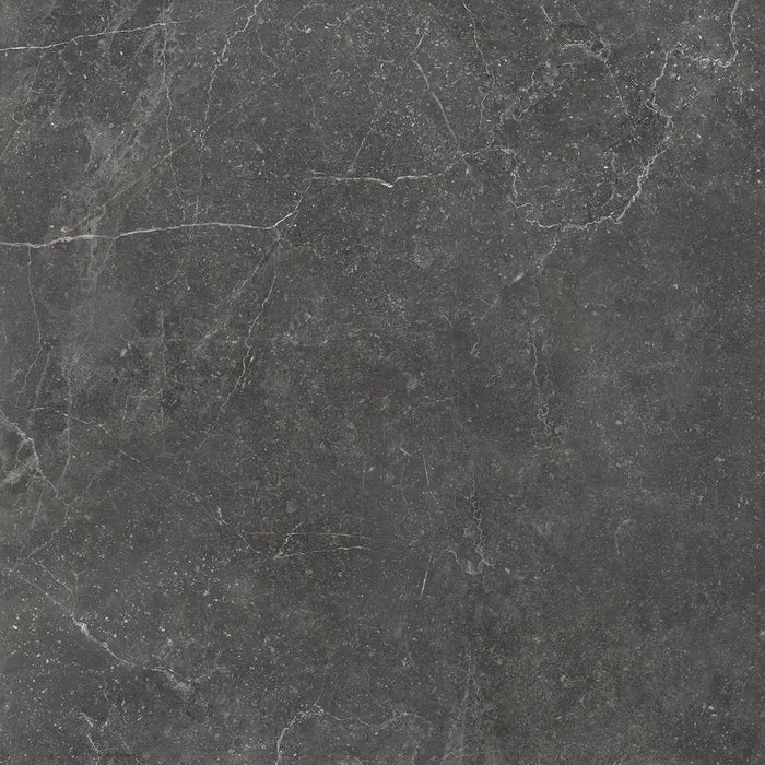 Close-up texture detail of Bleuemix Black Soft Porcelain tile