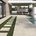 Brook Bone marble-effect porcelain tile used as pool surround paving