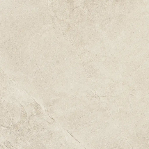 Close-up marble-effect veining detail of Brook Bone porcelain tile